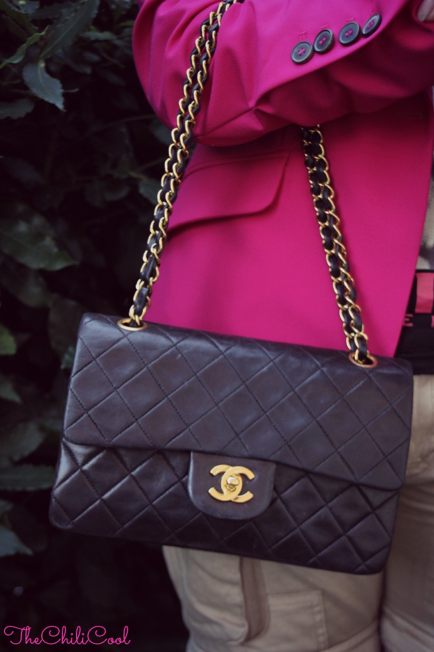 alessia milanese, thechilicool, fashion blog, fashion blogger,casual con un twist rock e una tee firmata rum jungle, chanel 2.55 bag