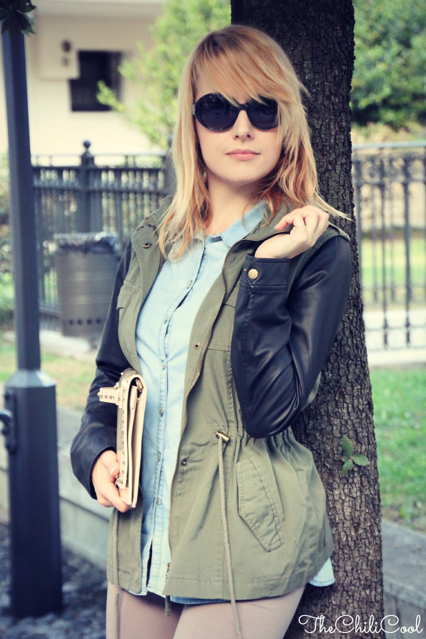 alessia milanese, thechilicool, fashion blog, fashion blogger, Taste of autumn - un parka, una denim shirt ed il gioco è fatto bonprix parka 
