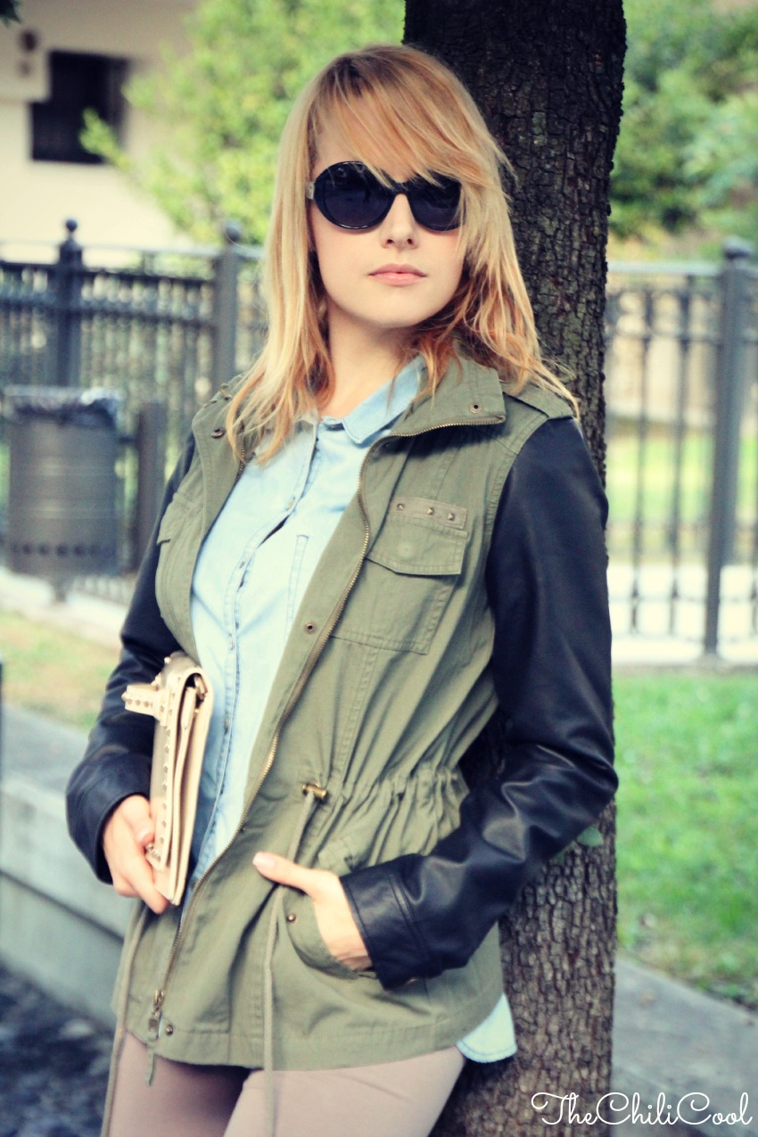 alessia milanese, thechilicool, fashion blog, fashion blogger, Taste of autumn - un parka, una denim shirt ed il gioco è fatto bonprix parka 