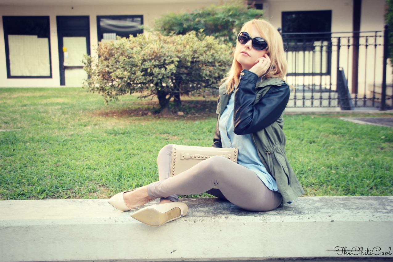 alessia milanese, thechilicool, fashion blog, fashion blogger, Taste of autumn - un parka, una denim shirt ed il gioco è fatto bonprix parka 