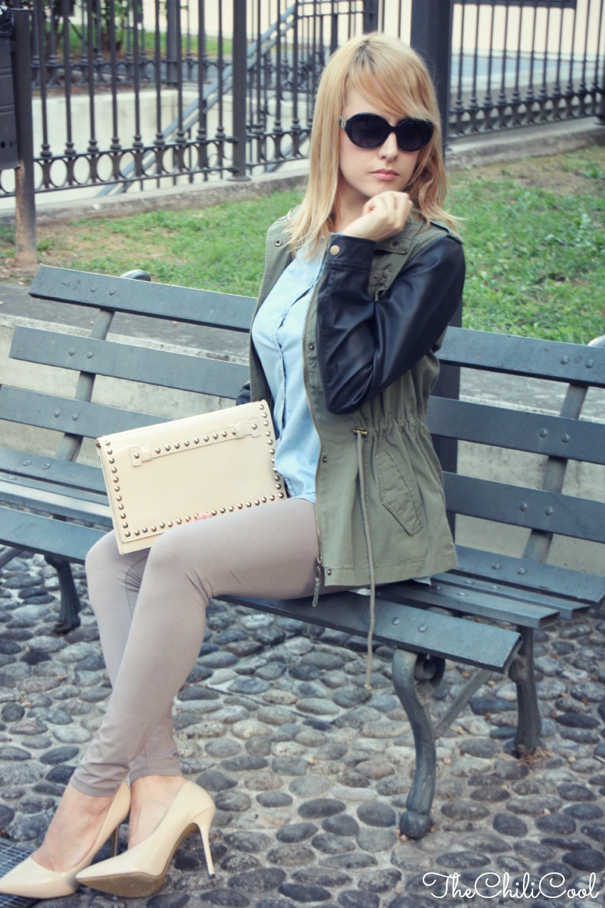 alessia milanese, thechilicool, fashion blog, fashion blogger, Taste of autumn - un parka, una denim shirt ed il gioco è fatto bonprix parka 