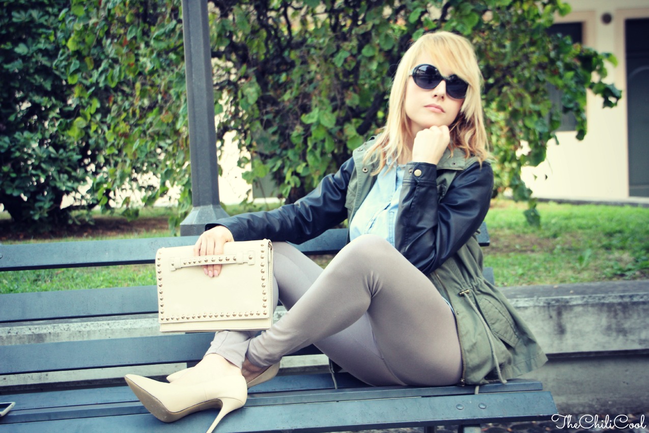 alessia milanese, thechilicool, fashion blog, fashion blogger, Taste of autumn - un parka, una denim shirt ed il gioco è fatto bonprix parka 