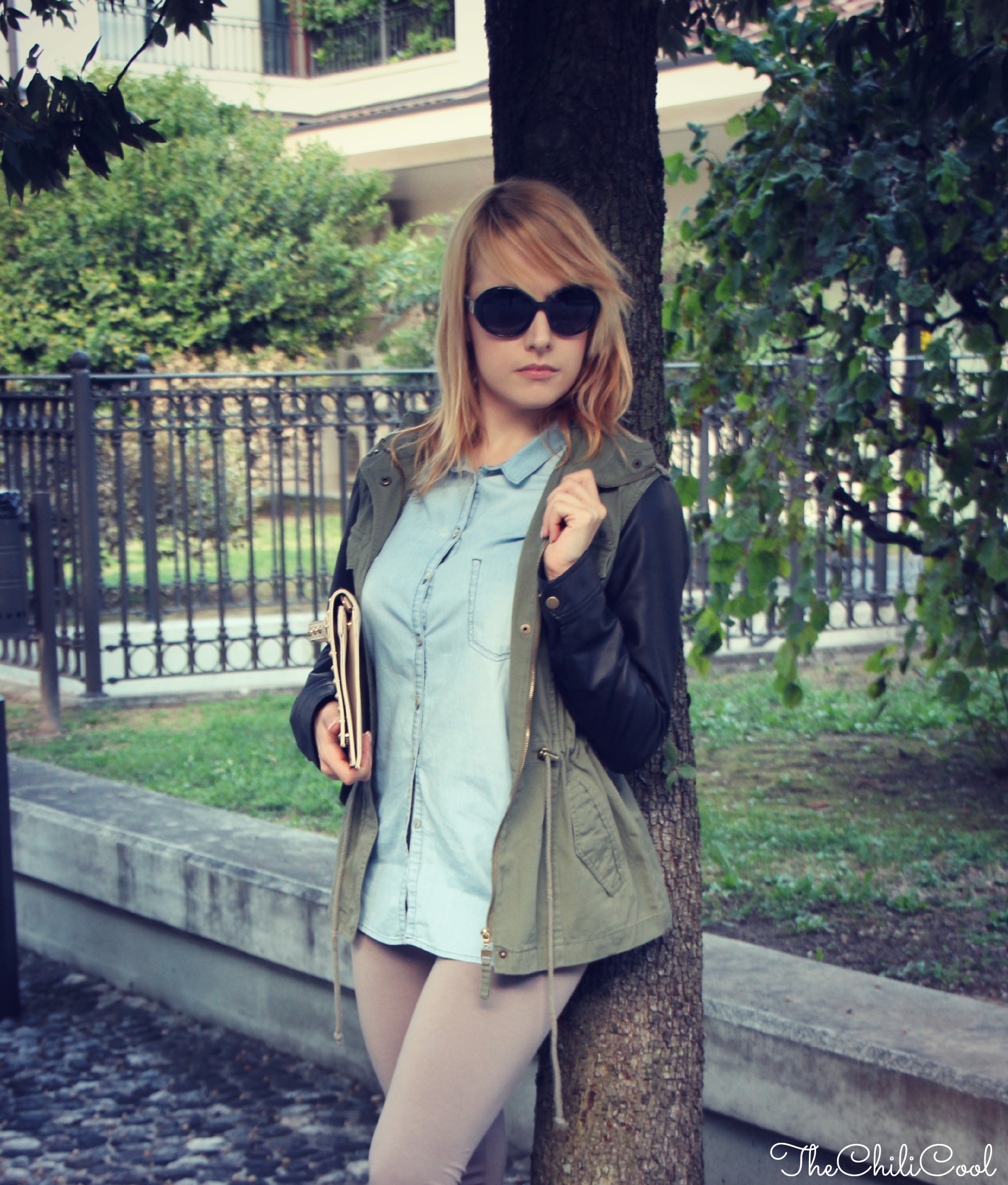 alessia milanese, thechilicool, fashion blog, fashion blogger, Taste of autumn - un parka, una denim shirt ed il gioco è fatto bonprix parka 