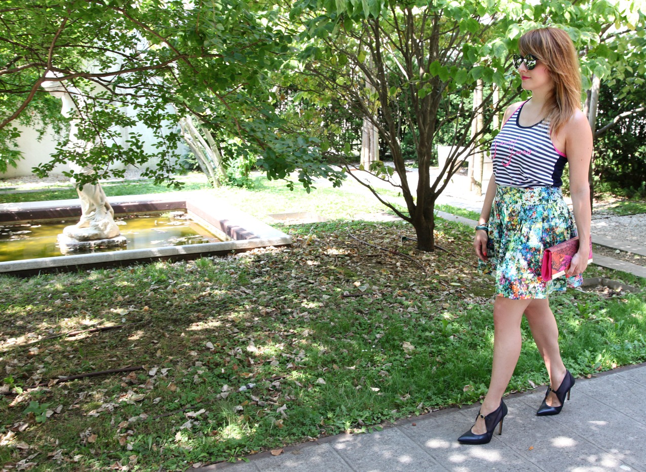 Mare, righe e fiori in un lunedì di Luglio, alessia milanese, thechilicool, fashion blog, fashion blogger, sweet years 