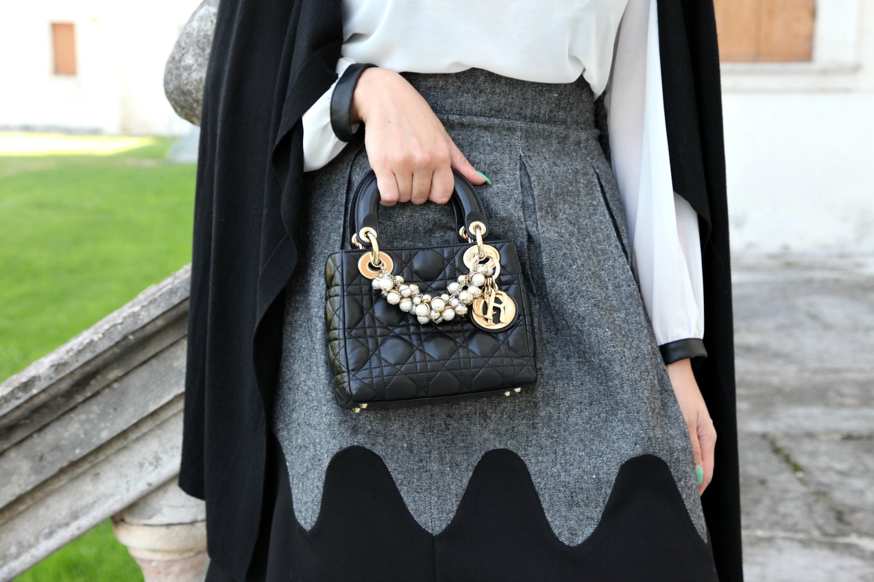 Scent of black: gonne romantiche, tacchi e fiocchi, alessia milanese, thechilicool, fashion blog, fashion blogger, lady dior bag, deichmann italian blogger collection
